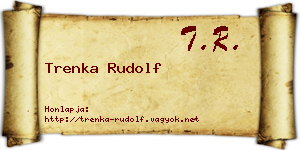 Trenka Rudolf névjegykártya